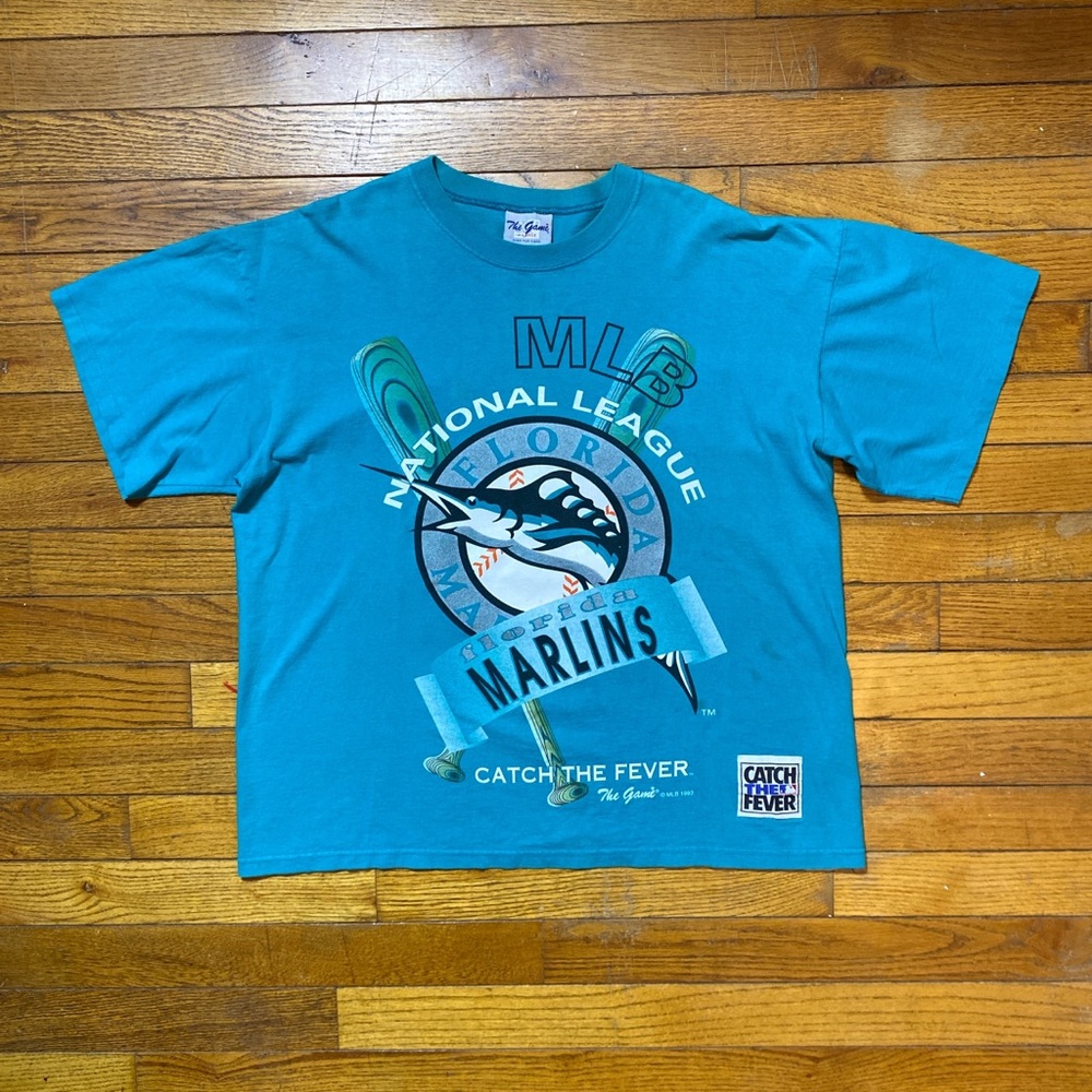 Vintage Florida Marlins MLB “catch the fever” tee by The Game - Picture 1 of 4
